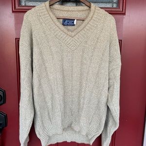 Vintage Peconic Bay Traders Sweater Cable Knit V-neck
